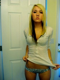 Sexy blonde teen with